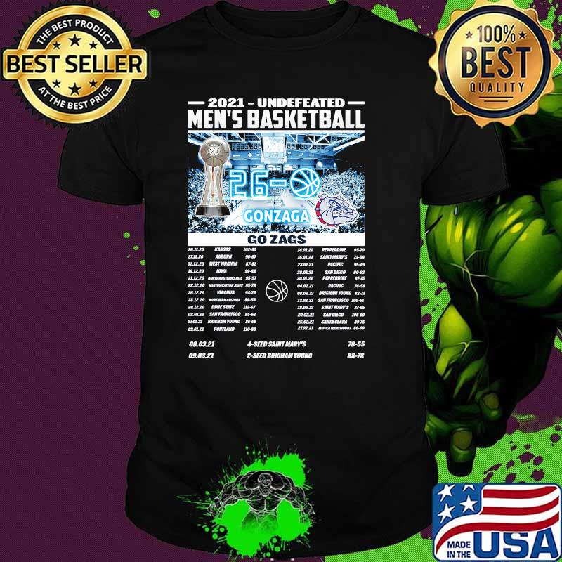 2021 Undefeated Men’s Basketball Gonzaga Shirt