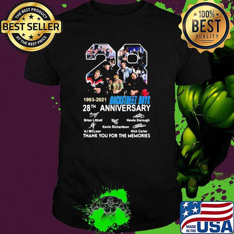 28th Anniversary 1993 2021 Backstreet Boys Thank You For The Memories Signature Shirt