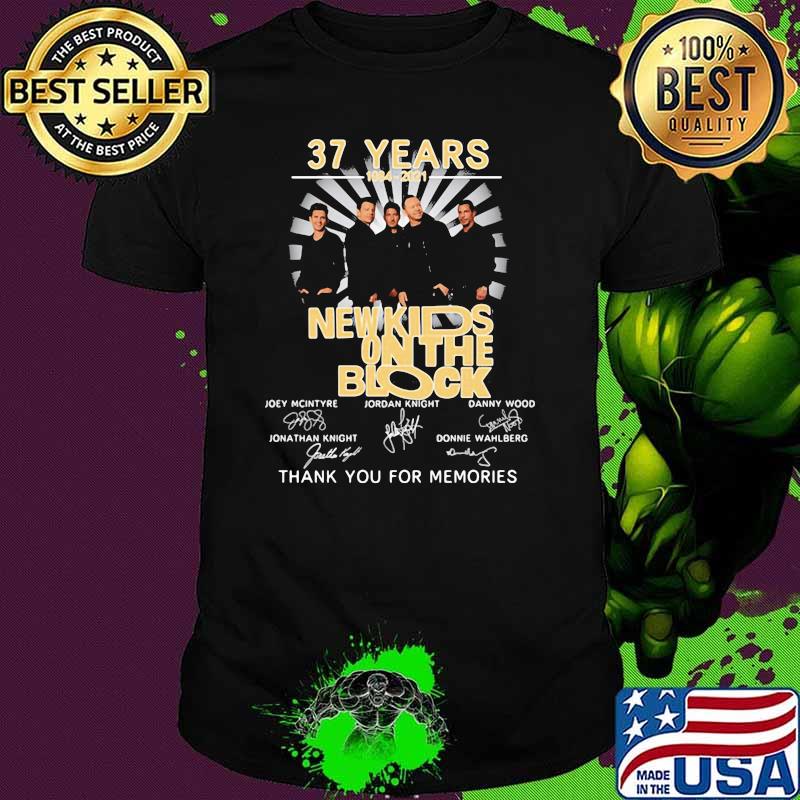 37 Years 1984 2021 New Kids On The Block Thank You For The Memories Signature Shirt