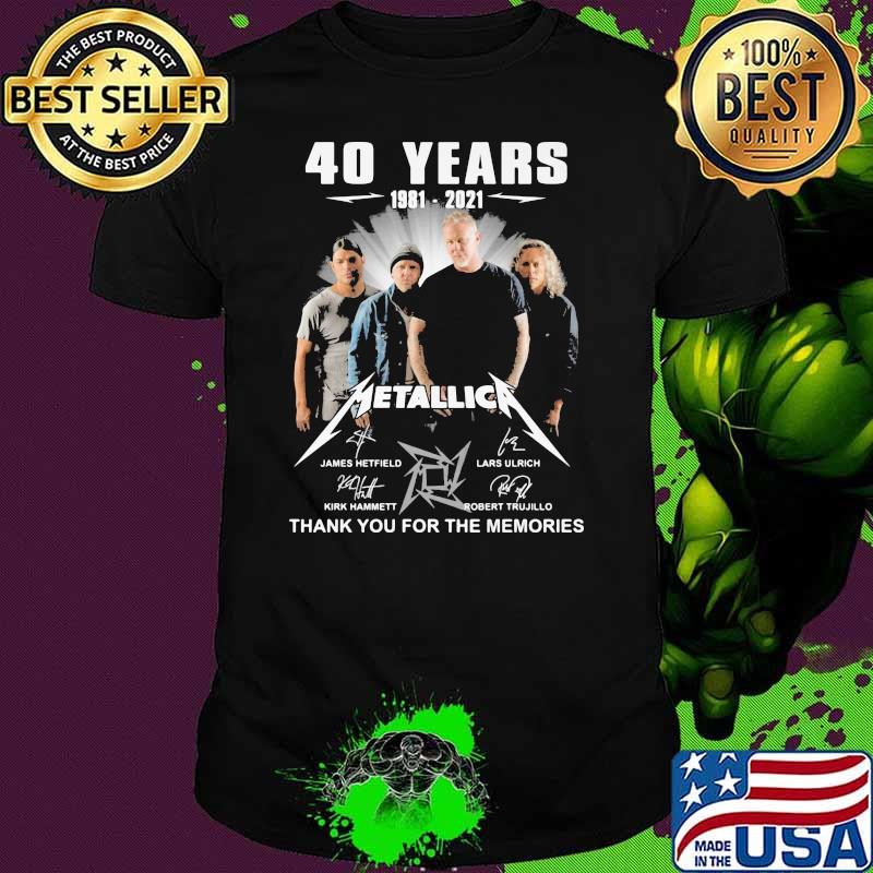 40 Years 1981 2021 Metallic Thank You For The Memories Shirt