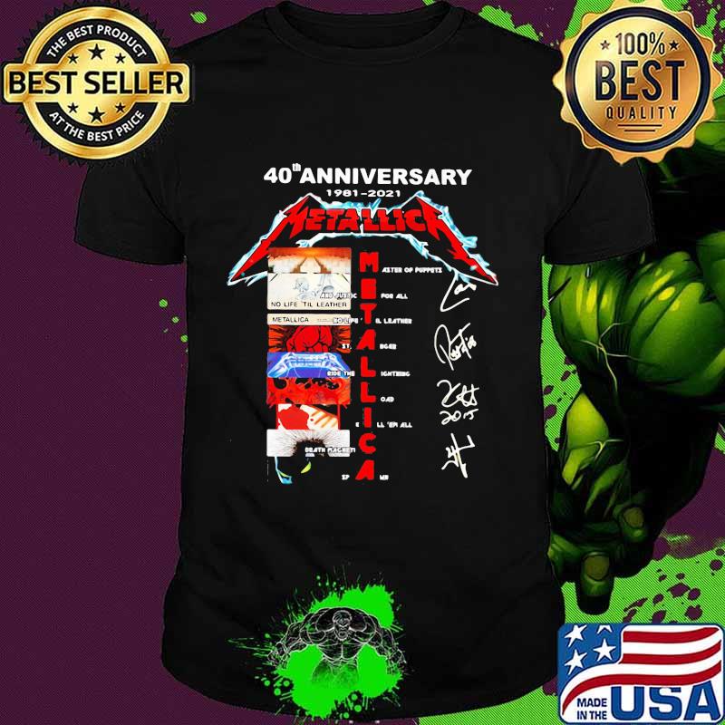 40th Anniversary 1981 2021 Metallica Signature Shirt