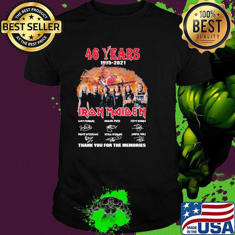 46 Years 1975 2021 Iron Maiden Thank You For The Memories Signature Shirt
