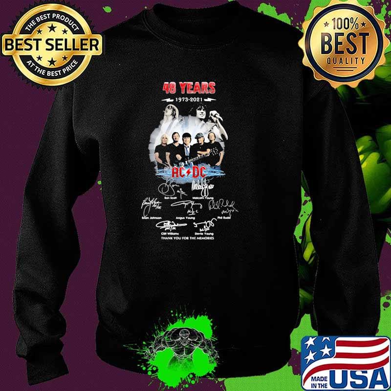 48 Years 1973 2021 Ac Dc Signature Memories Shirt Sweater 48 Years 1973 2021 Ac Dc Signature Memories Shirt Sweater