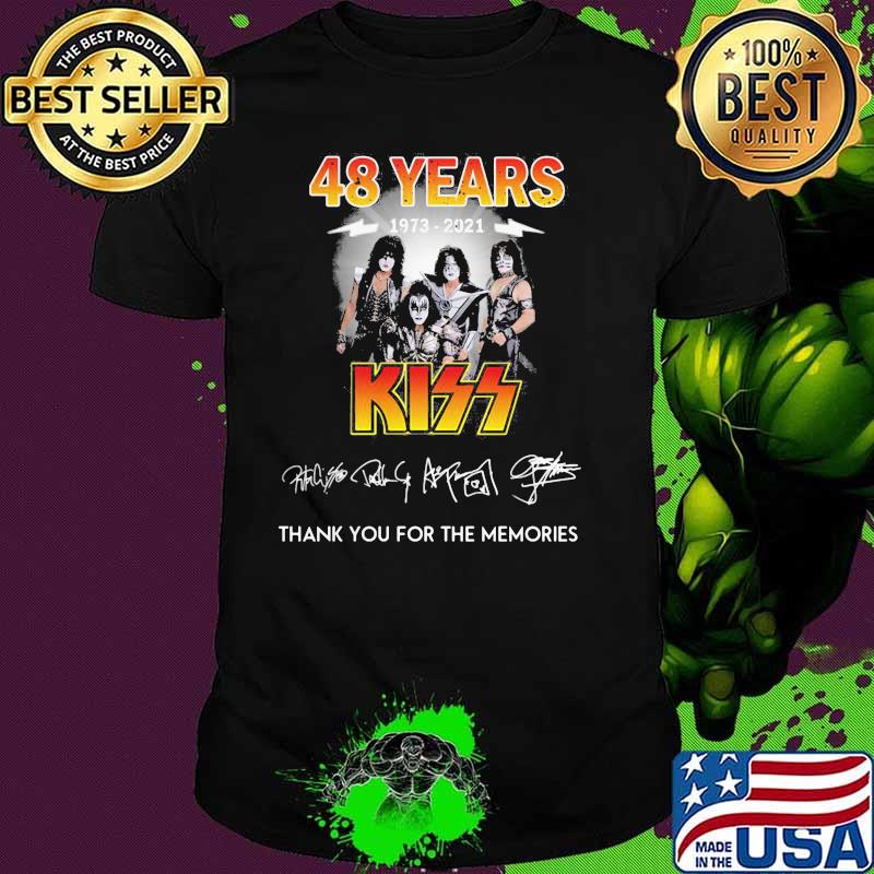 48 Years 1973 2021 Kiss Thank You For The Memories Signature Shirt
