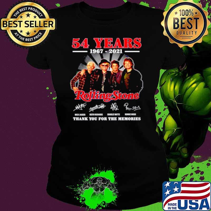 54 Years 1967 2021 Rolling Stone signature thank you for the memories Ladies tee 54 Years 1967 2021 Rolling Stone signature thank you for the memories Ladies tee