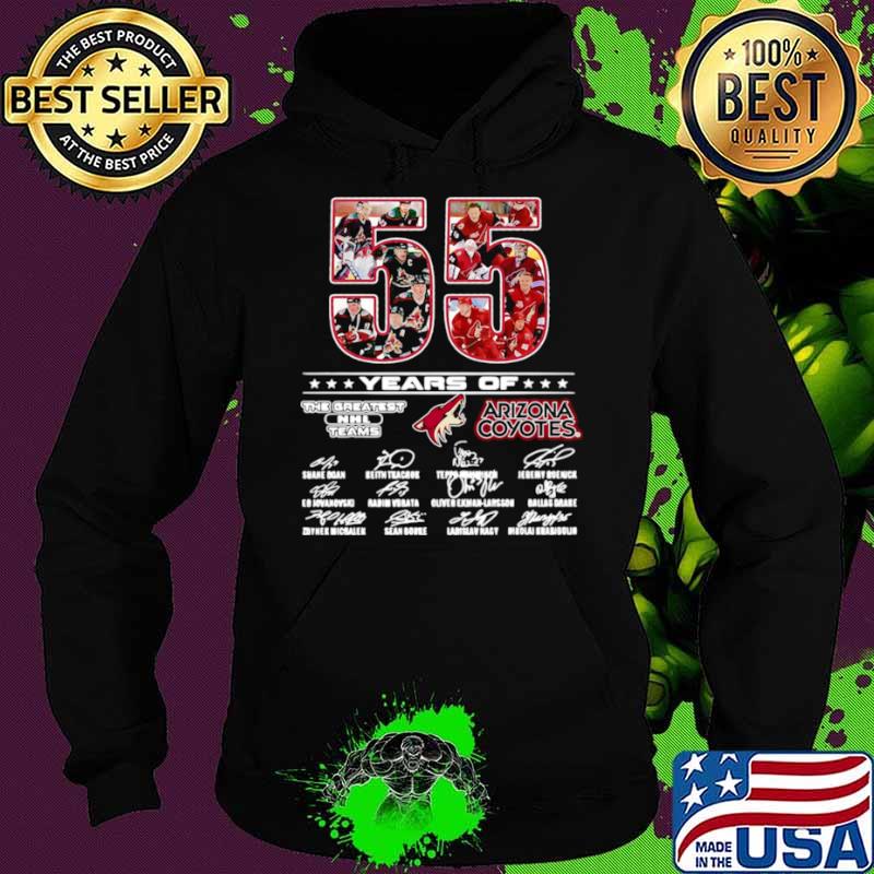 55 Years Of The Greatest NHL Teams Arizona Coyotes Signatures Shirt Hoodie 55 Years Of The Greatest NHL Teams Arizona Coyotes Signatures Shirt Hoodie