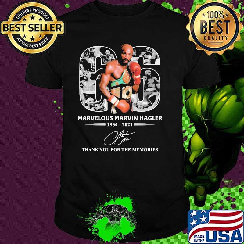 66 Years 1954 2021 Marvelous Marvin Hagler Thanks For The Memories Signature Shirt