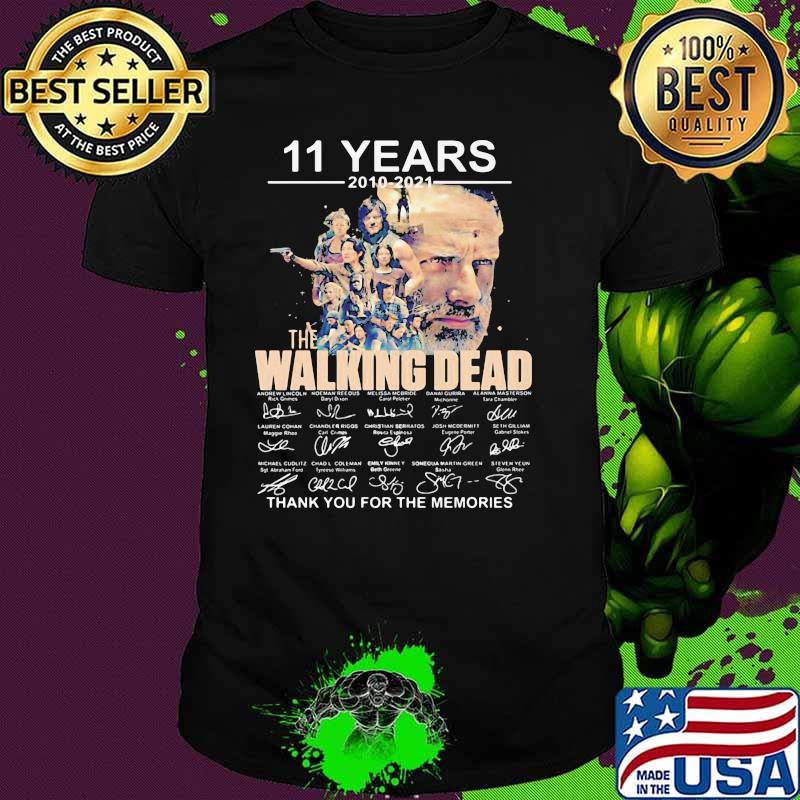 11 Years 2010 2021 The Walking Dead Thank You For The Memories Signature Shirt