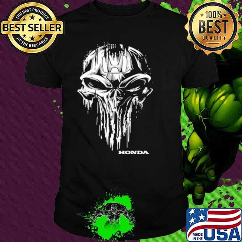 Punisher Skull With Honda Car Logo Symbol Shirt