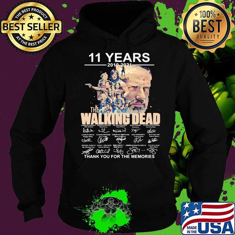 11 Years 2010 2021 The Walking Dead Thank You For The Memories Signature Shirt Hoodie 11 Years 2010 2021 The Walking Dead Thank You For The Memories Signature Shirt Hoodie