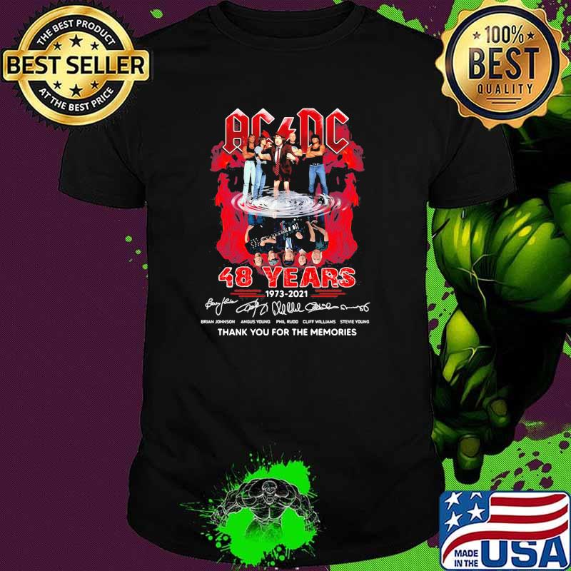 AcDc 48 Years 1973 2021 Thank You For The Memories Signature Shirt