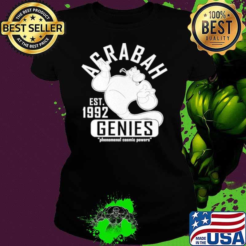Aladdin Genie Collegiate Sports Graphic Shirt Ladies tee Aladdin Genie Collegiate Sports Graphic Shirt Ladies tee