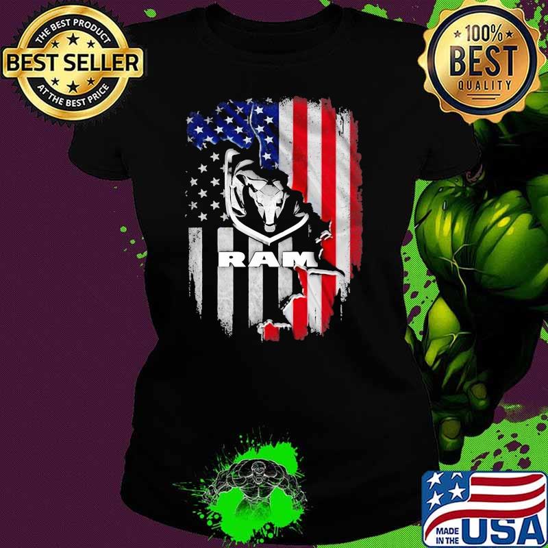 American Flag With Logo Ram Trucks Shirt Ladies tee American Flag With Logo Ram Trucks Shirt Ladies tee