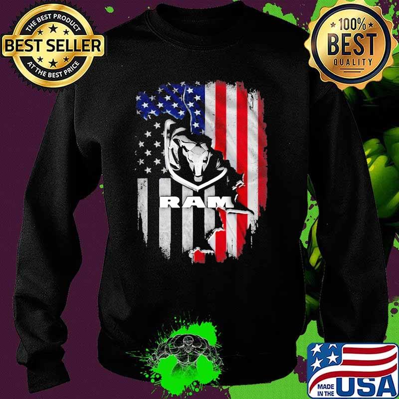 American Flag With Logo Ram Trucks Shirt Sweater American Flag With Logo Ram Trucks Shirt Sweater