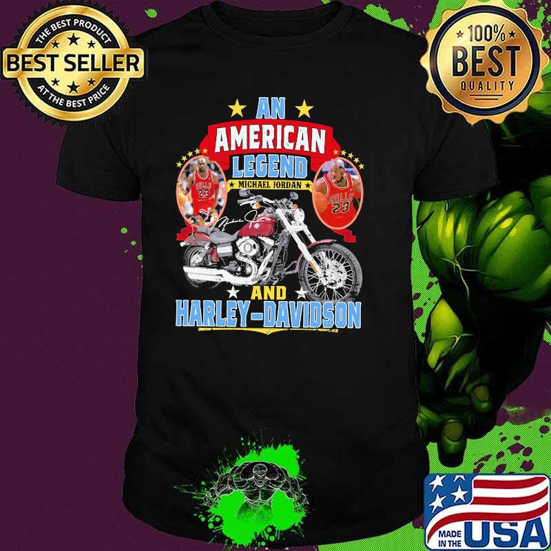 An American Legend Michael Jordan And Harley Davidson Signature Shirt