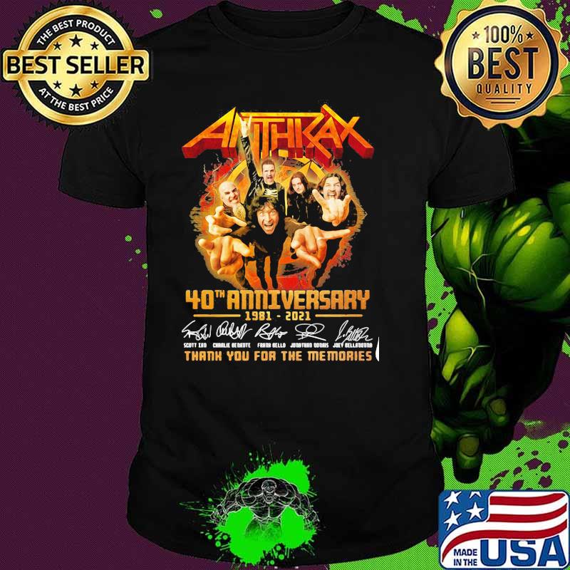 Anthizax 40th Anniversary 1981-2021 Thank You For The Memories Shirt