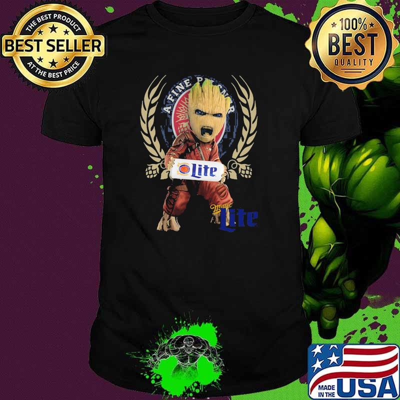 Baby Groot Hug A Fine Pilsner Lite Logo Shirt