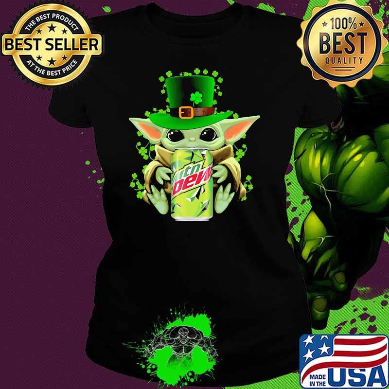 Baby Yoda Hug Mtn Dew Irish Patricks Day Shirt Ladies tee Baby Yoda Hug Mtn Dew Irish Patricks Day Shirt Ladies tee