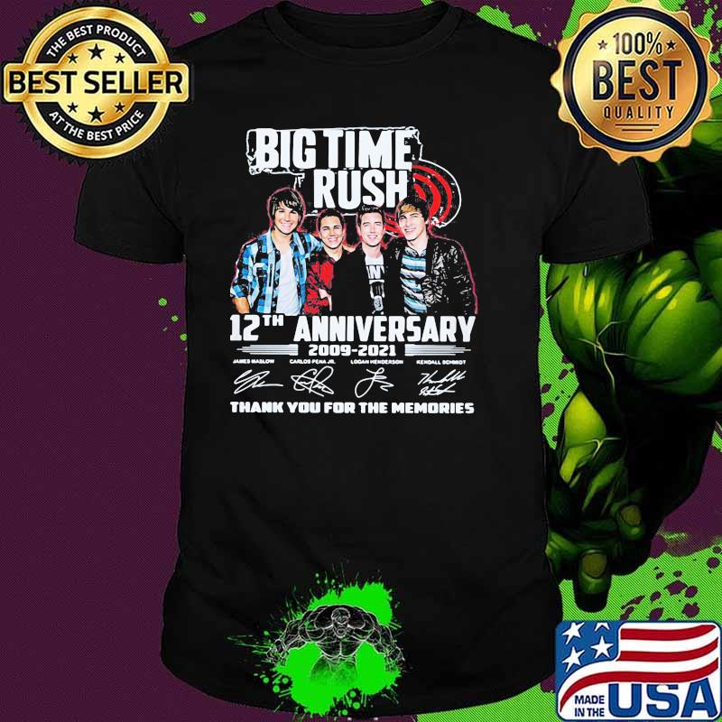 Big Time Rush 12th Anniversary 2009 2021 Thank You For The Memories Signature Shirt