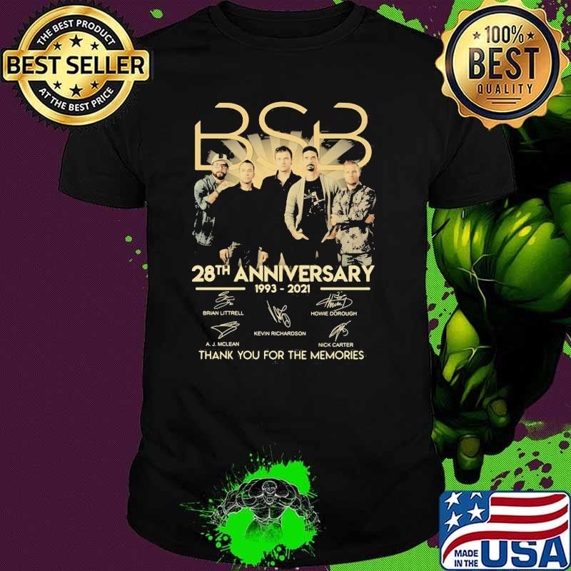 Bsb 28th Anniversary 1993 2021 Thank You For The Memories Signature Shirt Bsb 28th Anniversary 1993 2021 Thank You For The Memories Signature Shirt