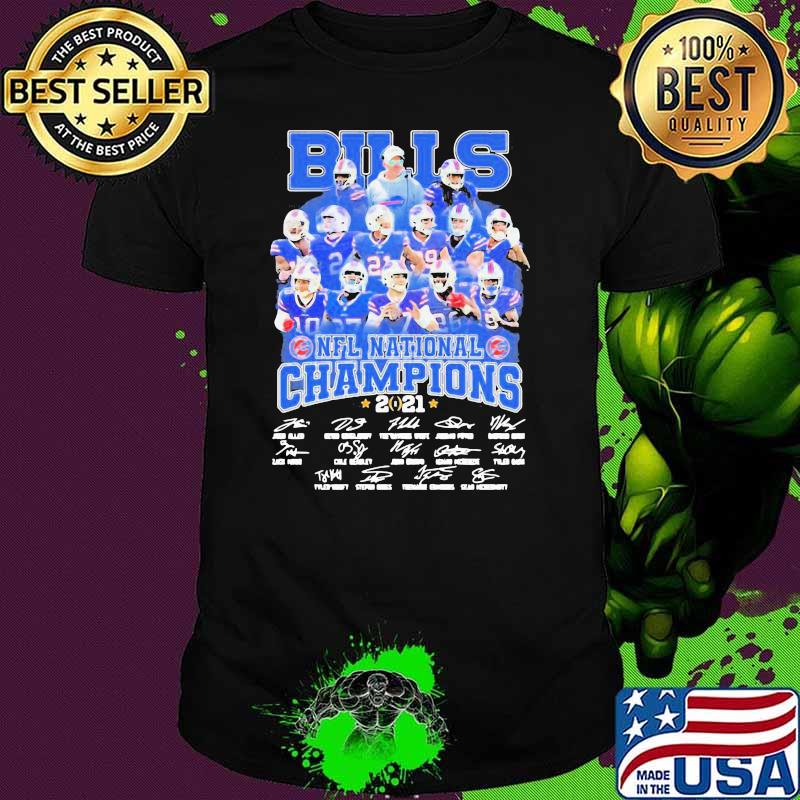 Buffalo Bills NFL National Champions 2021 Signatures Thanks Shirt