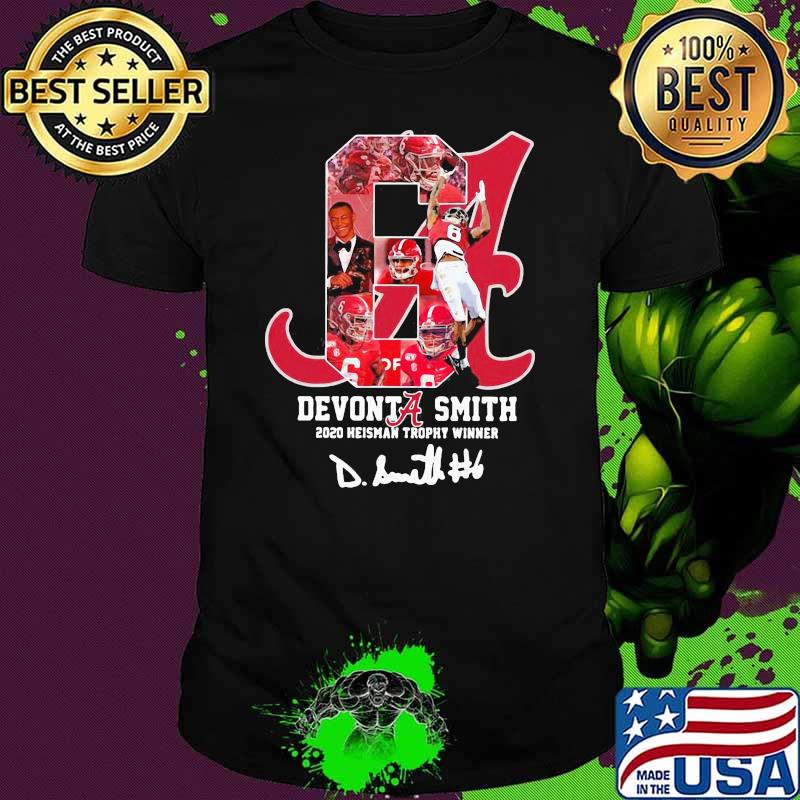 Cute 6 Devonta Smith 2020 Heisman Trophy Winner Signature Shirt