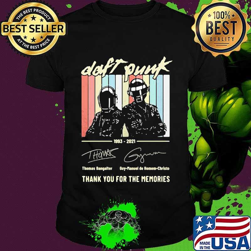 Daft Punk 1993 2021 Thank You For The Memories Signature Vintage Shirt