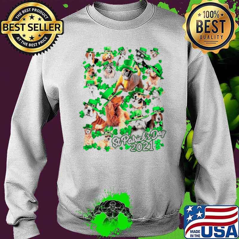 Dogs Happy St Patricks Day 2021 Sweater Dogs Happy St Patricks Day 2021 Sweater