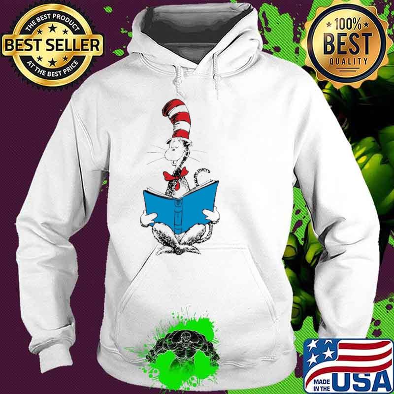 Dr. Seuss Reading Cat Shirt Hoodie Dr. Seuss Reading Cat Shirt Hoodie