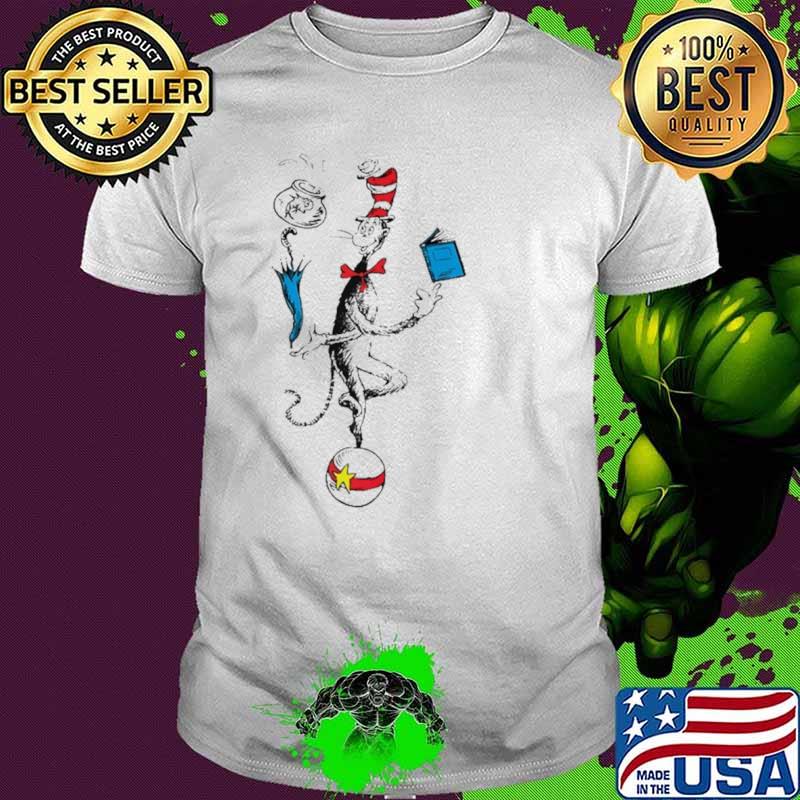 Dr. Seuss The Cat In The Hat Balancing Act Raglan Baseball Shirt