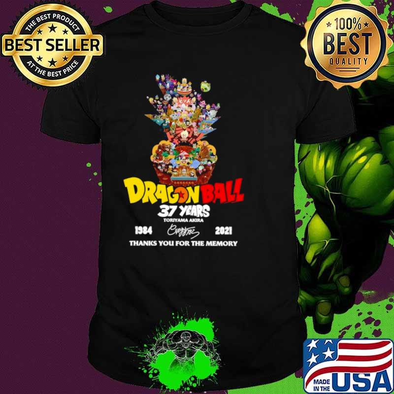 Dragon Ball 37 Years Toriyama Akira 1984 2021 Signature Thanks You For The Memories shirt