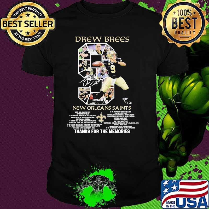 Drew Brees New Orleans Saints 2006 2020 Thank You For The Memories Shirt