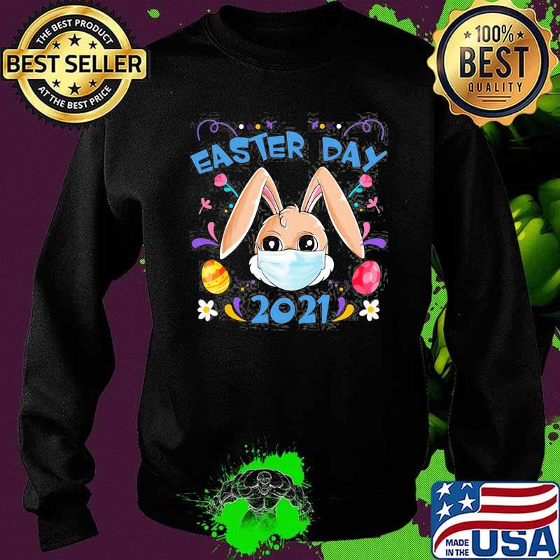 Easter Day 2021 Bunny Rabbit Face Wearing Mask Gift Womens Shirt Sweater Easter Day 2021 Bunny Rabbit Face Wearing Mask Gift Womens Shirt Sweater