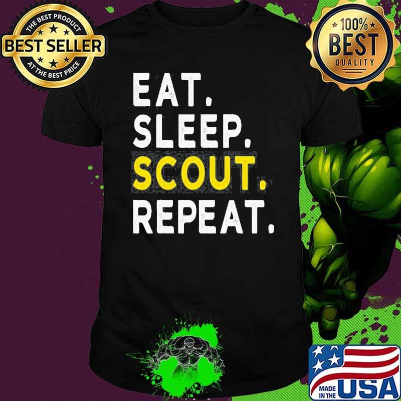 EAT SLEEP SCOUT REPEAT FUNNY SCOUTING SHIRT