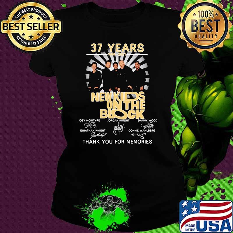 37 Years 1984 2021 New Kids On The Block Thank You For The Memories Signature Shirt Ladies tee 37 Years 1984 2021 New Kids On The Block Thank You For The Memories Signature Shirt Ladies tee
