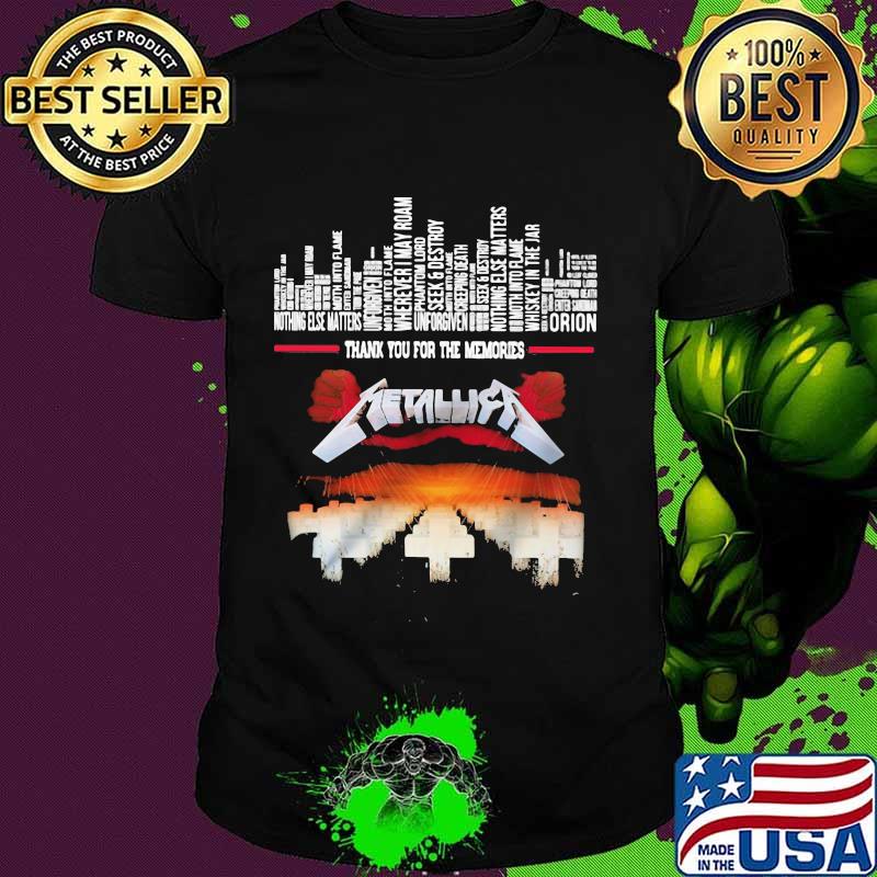 God Cross Metallica Thank You For The Memories Shirt