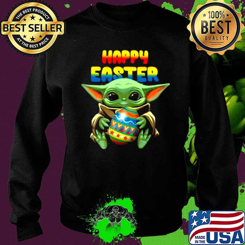 Happy Easter 2021 With Baby Yoda Hug Easter Egg Sweater Happy Easter 2021 With Baby Yoda Hug Easter Egg Sweater
