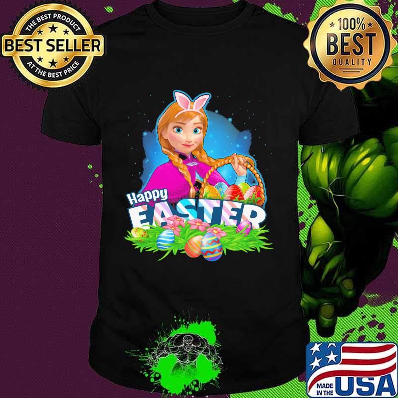 Happy Easter Day Egg Anna Ladies Disney Shirt