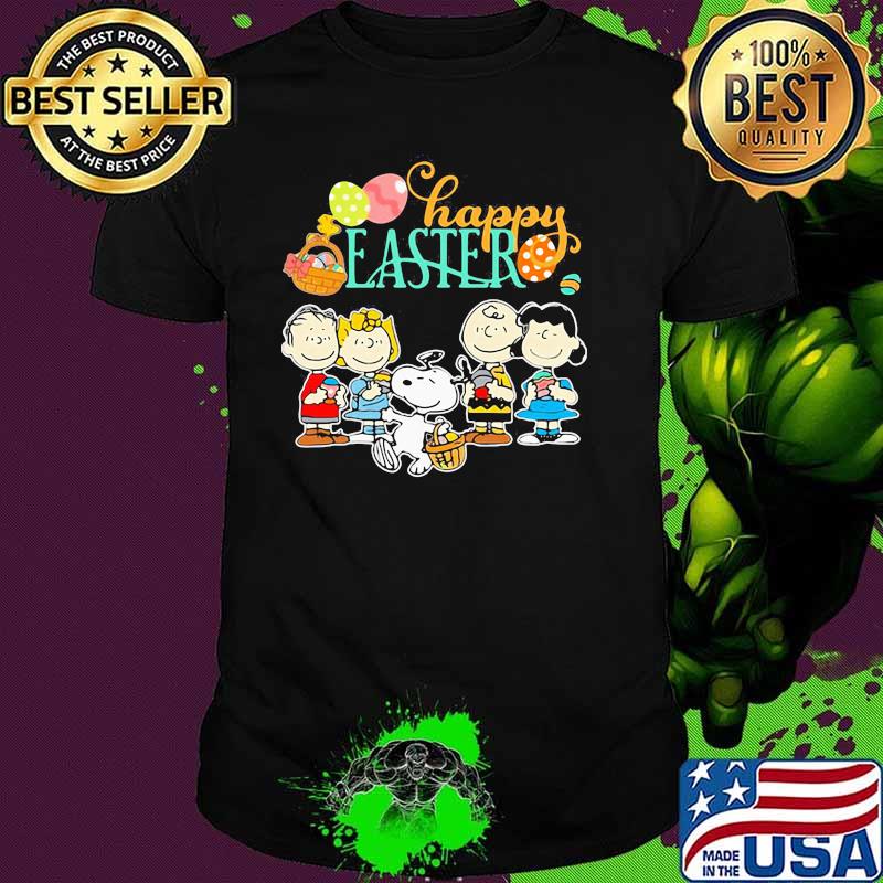 Happy Easter Day Egg With Snoopy And Charlie Friends Shirt Happy Easter Day Egg With Snoopy And Charlie Friends Shirt