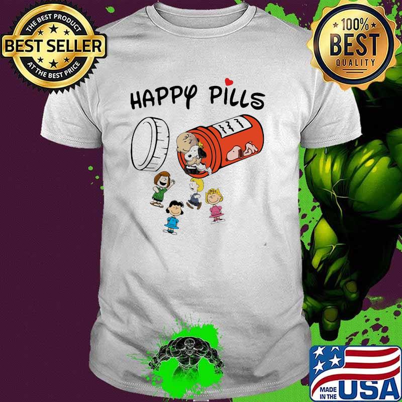 Happy Pill Charlie Snoopy Vs Friends Shirt