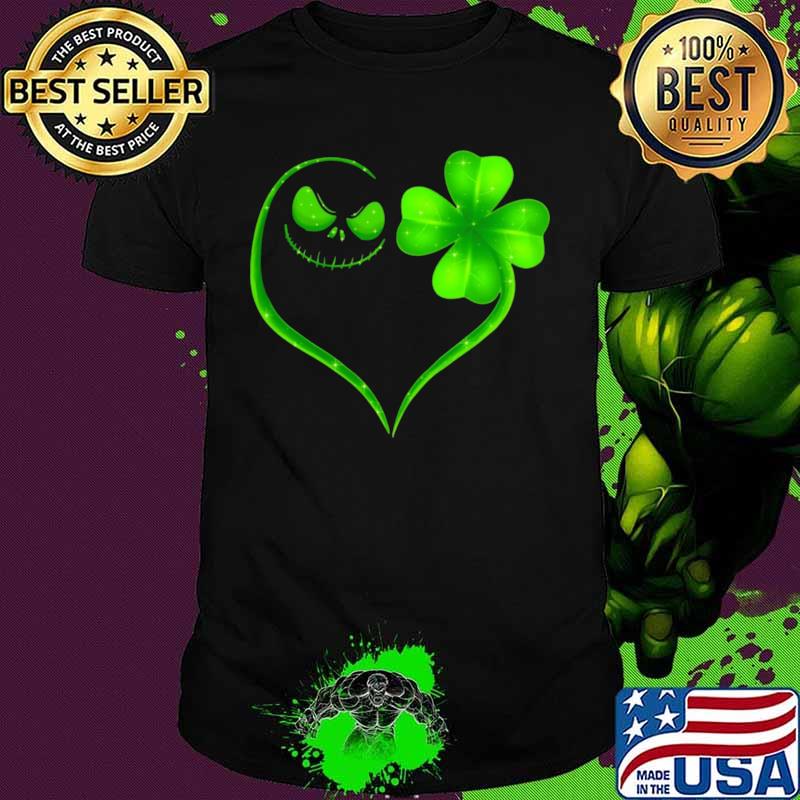 Heart Shamrock And Jack Skeleton Happy St Patrick’s Day shirt
