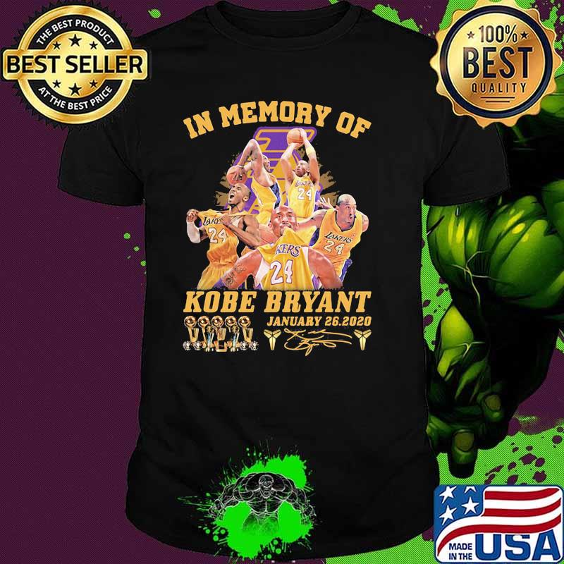 In Memory Of Kobe Bryant Legend Never Die Signature Shirt