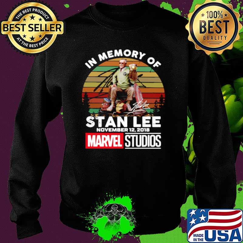 In Memory Of Stan Lee November 12 2018 Marvel Studios Signature Vintage Sweater In Memory Of Stan Lee November 12 2018 Marvel Studios Signature Vintage Sweater