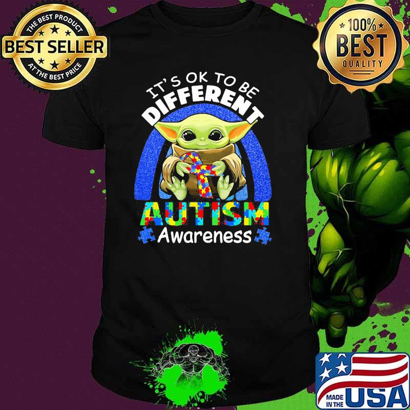 It’s Ok To Be Different Autism Awareness Baby Yoda Shirt