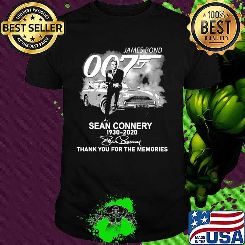James Bond 007 Sean Connery 1930 2020 Signature Thank You For The Memories shirt