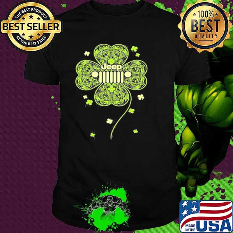 Jeep Shamrock Four Leaf Clover Jeep Lovers Saint Patrick’s Day Shirt