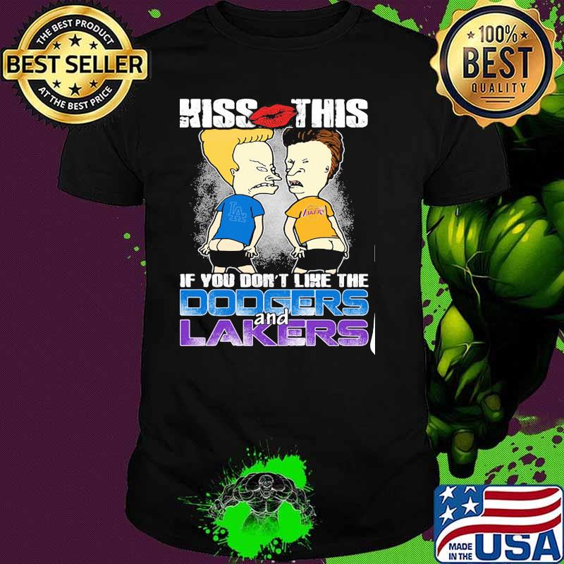 Kiss This If You Don’t Like The Dodgers And Laker Cute Football Shirt