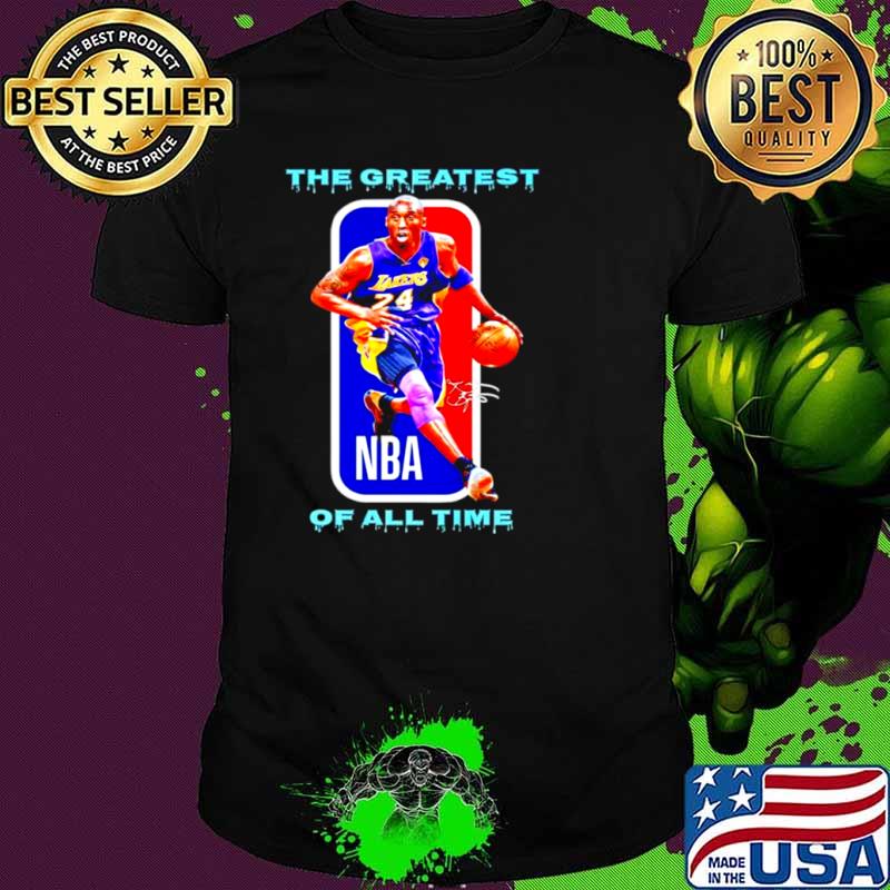 Kobe Bryant the greatest of all time NBA signatures shirt