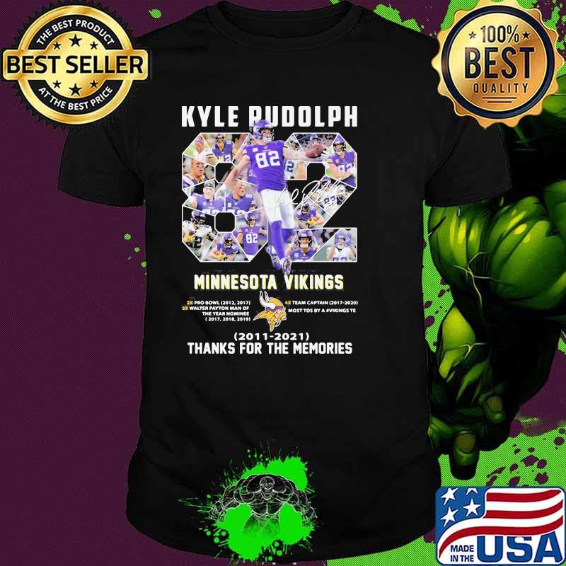 Kyle Rudolph Minnesota Vikings 2011 2021 Thanks For The Memories Shirt