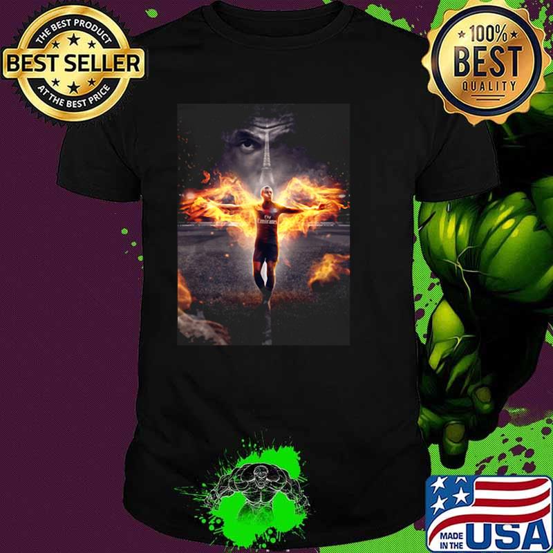Kylian Mbappe Eagle Wings Fire Shirt